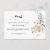 ウッドランドローズグリーンウェディングディテール エンクロージャーカード (正面)