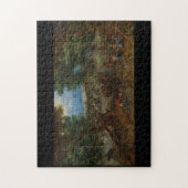 ウッドランドロードと旅行者1607年Jan Brueghel ジグソーパズル (縦)
