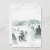 ウッドランドローレルクレストモノグラムお祝いオブライフ 招待状 (裏面)