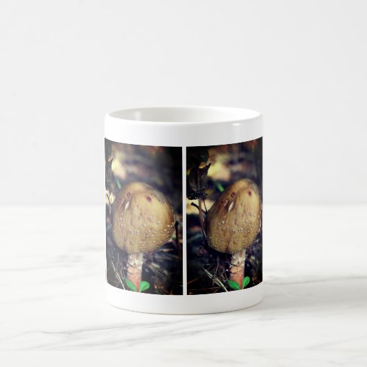 ウッドランドワイルドキノコ自然 コーヒーマグカップ (中央)