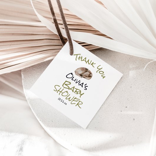 ウッドランドワイルドフォレスト鹿の動物の赤ちゃんシャワー フェイバータグ