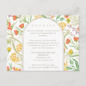 ウッドランドワイルドフラワーボホ結婚の詳細 エンクロージャーカード (正面)