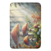 ウッドランドワイルドマッシュルームマジカルフォレストサンライト バスマット (正面縦)