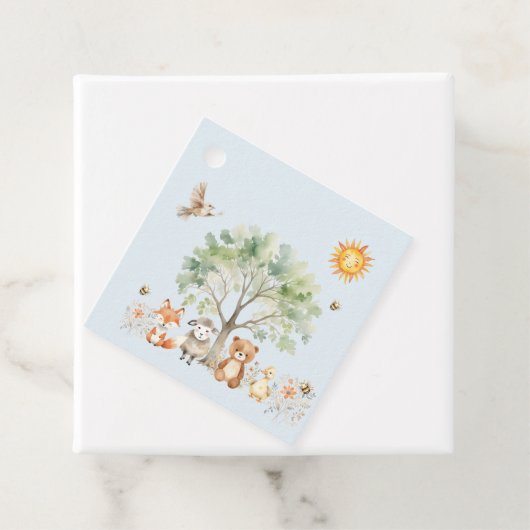 ウッドランドワイルドライフベビーシャワーギフトラベル フェイバータグ (インサイチュ)