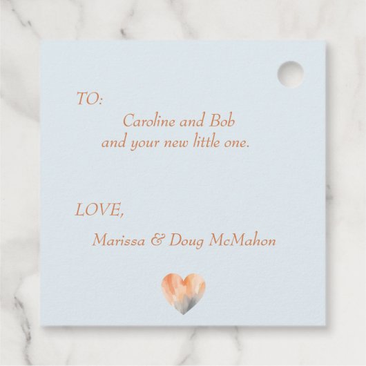 ウッドランドワイルドライフベビーシャワーギフトラベル フェイバータグ (裏面)