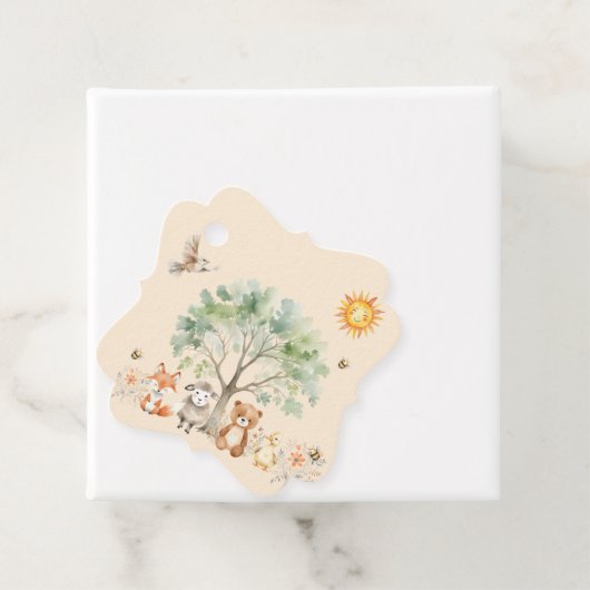 ウッドランドワイルドライフベビーシャワーギフトラベル フェイバータグ (インサイチュ)