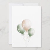 ウッドランドワイルドワンアニマルサファリベイビーシャワー 招待状 (裏面)