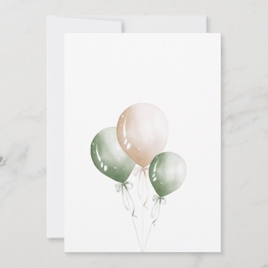 ウッドランドワイルドワンアニマルサファリベイビーシャワー 招待状 (裏面)