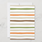 ウッドランドワイルドワンクマキツネラクーン1歳の誕生日 招待状 (裏面)