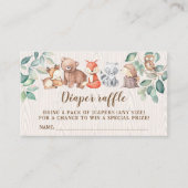 ウッドランドワイルドワン動物おむつラッフルカード エンクロージャーカード (正面)