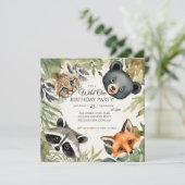 ウッドランドワイルドワン誕生日パーティー 招待状 (スタンド正面)