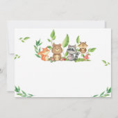 ウッドランドワイルドワン誕生日写真サンキューカード サンキューカード (裏面)