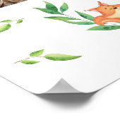 ウッドランドワイルドワン1年写真マイルストーンサイン ポスター (角)