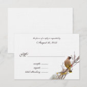 ウッドランドワックスウィングウェディングRSVP 出欠カード (正面/裏面)