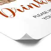 ウッドランドワンハッピーキャンパーファースト誕生日ドリンク ポスター (角)