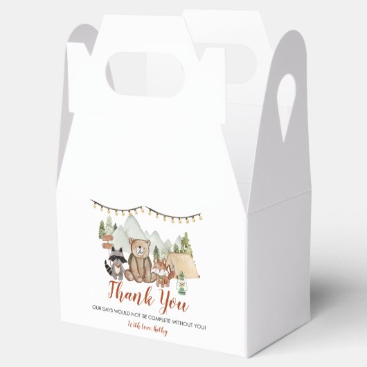 ウッドランドワンハッピーキャンパーファースト誕生日 フェイバーボックス (オープン)