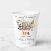ウッドランドワンハッピーキャンパーファースト誕生日 紙コップ (裏面)