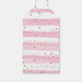 ウッドランドヴァレンティーンズスイートハートピンク金ゴールドバルーン ギフトタグ (裏面)