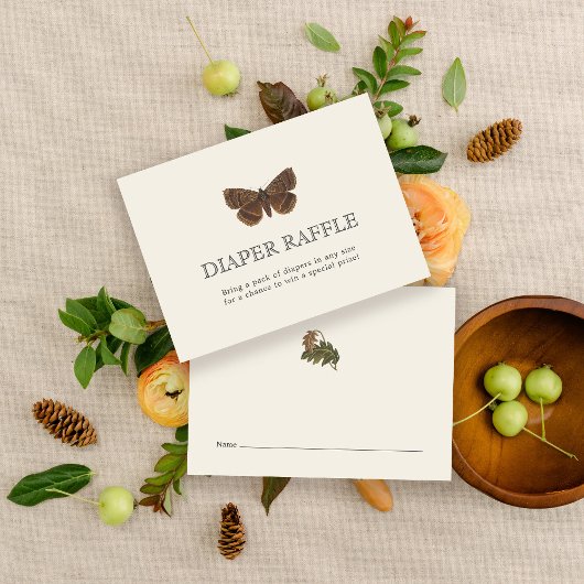 ウッドランドヴィンテージガ赤ちゃんシャワーエンクロージャカード エンクロージャーカード