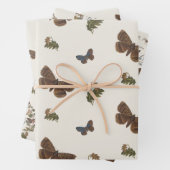 ウッドランドヴィンテージ植物性ベビーシャワー ラッピングペーパーシート (インサイチュ)