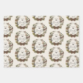 ウッドランドヴィンテージ植物性ベビーシャワー ラッピングペーパーシート (正面2)