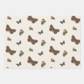 ウッドランドヴィンテージ植物性ベビーシャワー ラッピングペーパーシート (正面)