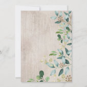 ウッドランド仮想ベイビーシャワーフォレストズームパーティー 招待状 (裏面)