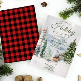 ウッドランド企業のフォレストホリデークリスマスパーティー 招待状