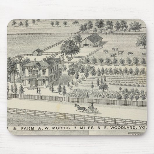 ウッドランド住宅、農場 マウスパッド (正面)