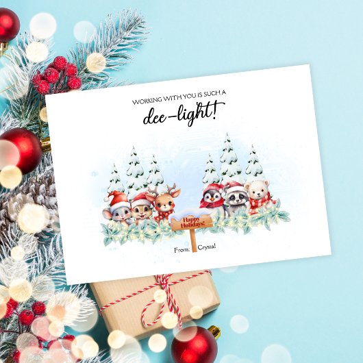 ウッドランド共同労働者ホリデーカード 招待状