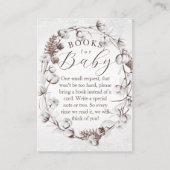 ウッドランド冬のフローラブックスリクエスト赤ちゃんシャワー エンクロージャーカード (正面)