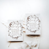 ウッドランド冬のフローラブックスリクエスト赤ちゃんシャワー エンクロージャーカード