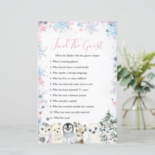 ウッドランド冬の動物のアーティックスがゲストゲームを見つける (スタンド正面)