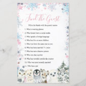 ウッドランド冬の動物のアーティックスがゲストゲームを見つける (正面)