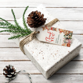 ウッドランド冬の動物の森ベビシャワーギフトラベル ギフトタグ