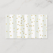 ウッドランド冬の動物の赤ちゃんシャワーおむつラッフル エンクロージャーカード (裏面)