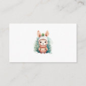 ウッドランド冬の森の赤ちゃんシャワーベビー エンクロージャーカード (裏面)