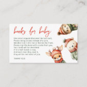 ウッドランド冬の森の赤ちゃんシャワーベビー エンクロージャーカード (正面)