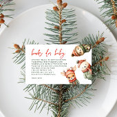 ウッドランド冬の森の赤ちゃんシャワーベビー エンクロージャーカード