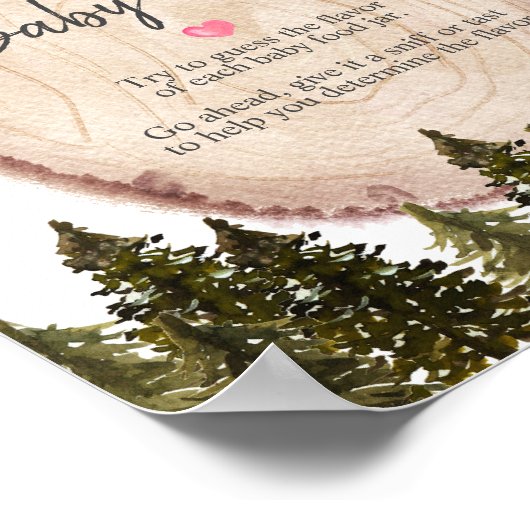 ウッドランド冬の森はベビー食のポスターを推測 ポスター (角)