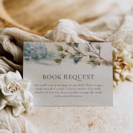 ウッドランド冬の赤ちゃんシャワー予約リクエスト エンクロージャーカード