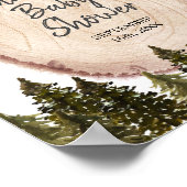 ウッドランド冬の赤ちゃんシャワー森ウェルカムサイン ポスター (角)