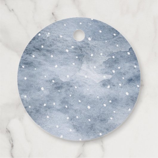 ウッドランド冬シャワー森林動物ギフトラベル フェイバータグ (裏面)