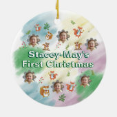 ウッドランド初めてのクリスマス写真装飾 セラミックオーナメント (裏面)