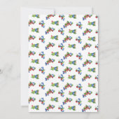 ウッドランド動物いちごブルーベリーベビーシャワー 招待状 (裏面)