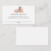 ウッドランド動物おむつラッフルエンクロージャカード エンクロージャーカード (正面/裏面)