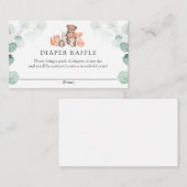 ウッドランド動物おむつラッフルエンクロージャカード エンクロージャーカード (正面/裏面)