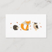 ウッドランド動物おむつラッフルチケット エンクロージャーカード (裏面)