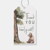 ウッドランド動物お待ちいただきありがとうございます ギフトタグ (正面)