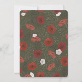 ウッドランド動物お洒落水彩赤ちゃんシャワー 招待状 (裏面)